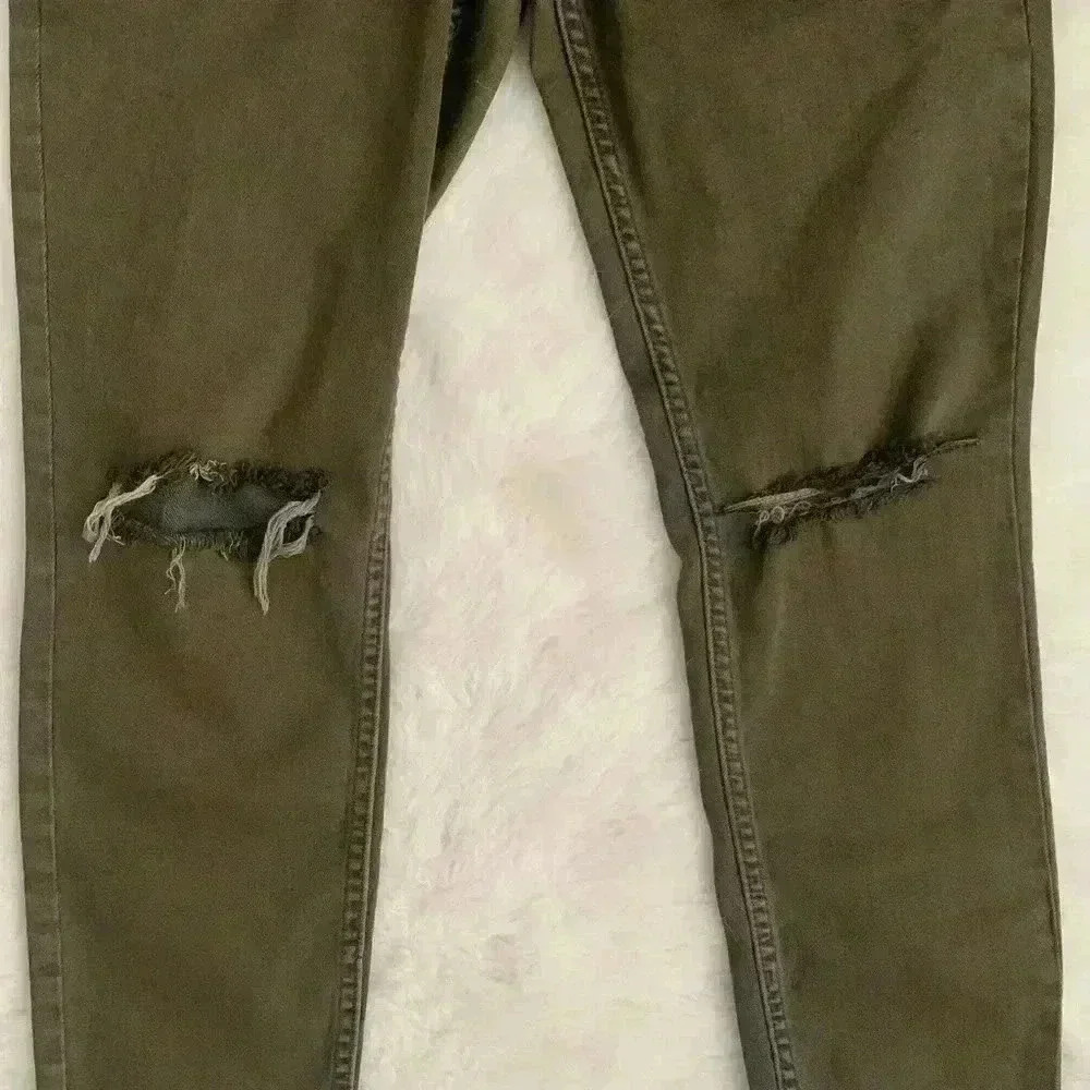 Free People Distressed Stone Wash Raw Hem Denim Jeans Pants - Picture 4 of 7